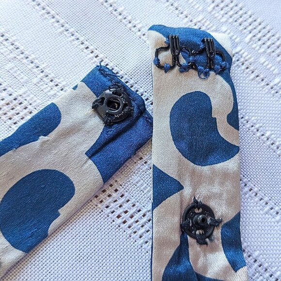 NWT Vtg Y2K BEBE Royal Blue & Silver Satin Rhinestone Halter Maxi Prom Gown Sz S - Picture 6 of 8